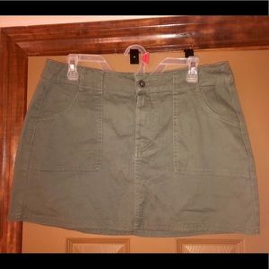 Army green jean skirt!